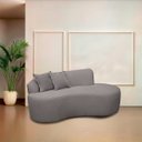 Ver imagem 4 de Sofá Feijão Orgânico Curvo Decorativo Forma Orgânica Linho para Sala e Escritorio