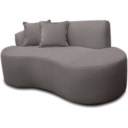 Sofá Feijão Orgânico Curvo Decorativo Forma Orgânica Linho para Sala e Escritorio - 1
