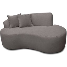 Sofá Feijão Orgânico Curvo Decorativo Forma Orgânica Linho para Sala e Escritorio - 2