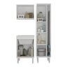 Conjunto Armários de Lavanderia com Gabinete e Tanque 45l Multimóveis Cr30041 Branco - 5