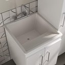 Ver imagem 6 de Conjunto Armários de Lavanderia com Gabinete e Tanque 45l Multimóveis Cr30041 Branco