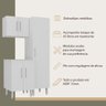 Conjunto Armários de Lavanderia com Gabinete e Tanque 45l Multimóveis Cr30041 Branco - 3