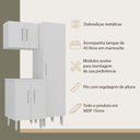 Ver imagem 3 de Conjunto Armários de Lavanderia com Gabinete e Tanque 45l Multimóveis Cr30041 Branco