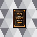 Ver imagem 1 de Quadro Feliz Dia Dos Pais Preto e Amarelo 33x24cm - com vidro:Madeira preta