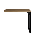 Ver imagem 4 de Mesa em L Savoia 30mm 170x160cm Pés em Aço Escritório Macadamia/preto