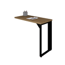 Ver imagem 2 de Mesa em L Savoia 30mm 170x160cm Pés em Aço Escritório Macadamia/preto