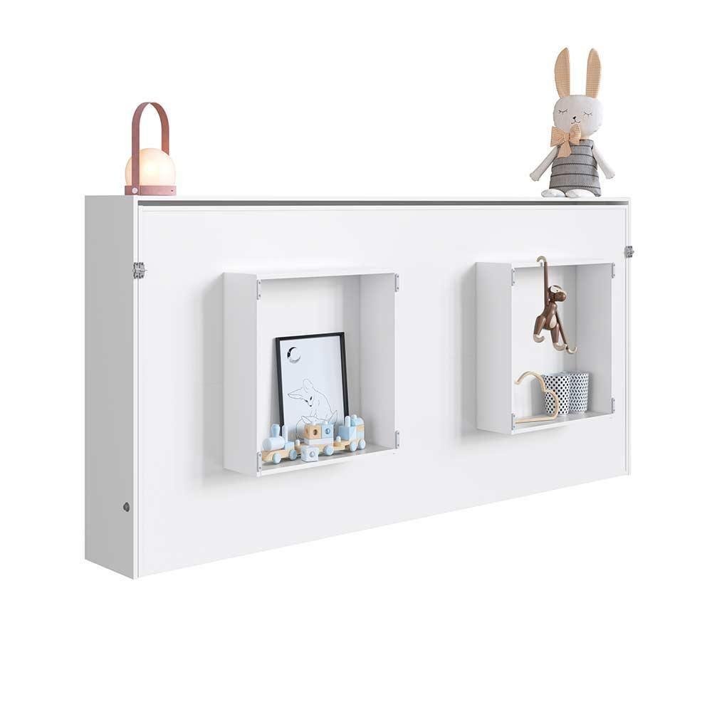 Cama de Solteiro Dobrável que Vira Estante Branco com Colchão Ziban Shop Jm - 3