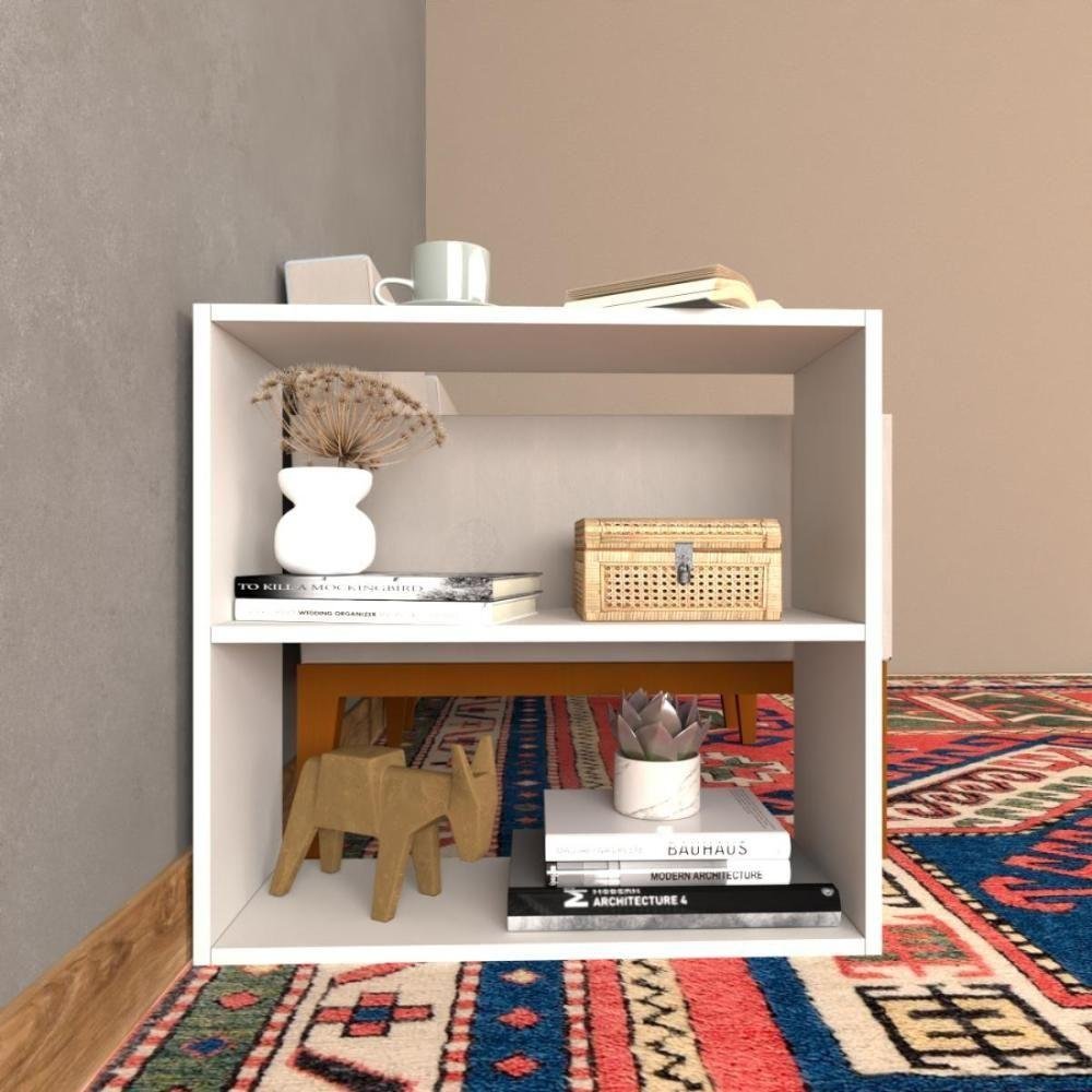 Mesa Lateral Sofa Apoio Canto Branco E-nichos Nd08bhcsl - 4