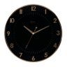 Relógio 6803 Parede 35cm Tic-tac Preto Dourado Ouro Herweg - 1