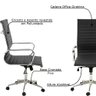 Cadeira Executiva Escritório Royal PU Sintético Preta - Gran Belo - 2