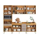 Ver imagem 3 de Cozinha Modulada Plena Pe0004 com 12 Portas e 4 Gavetas com Tampo Cinamon Touch Nude Demóbile