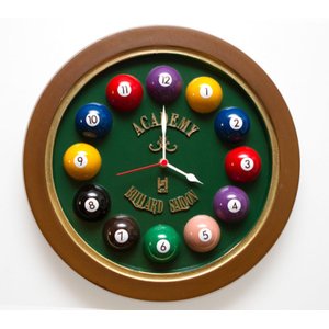 Relógio decorativo parede de fibra - Billiard Verde
