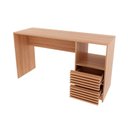 Ver imagem 6 de Mesa Escrivaninha Juvenil C/ Gaveteiro Ripado Me4174 Amêndoa - Tecno Mobili
