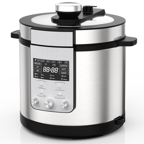 Vbgk Panela de Pressão Elétrica 6.3l 14 em 1 com Controle por Botão (inox)
