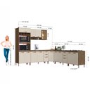 Ver imagem 4 de Cozinha Modulada Completa Fidelitá Berlim 6 Peças 536cm 15 Portas 4 Gavetas com Tampo