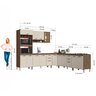 Cozinha Modulada Completa Fidelitá Berlim 6 Peças 536cm 15 Portas 4 Gavetas com Tampo - 4