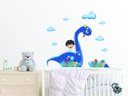Ver imagem 1 de Adesivo de Parede Infantil Dinossauro e Menino