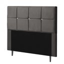 Ver imagem 1 de Cabeceira Estofada Poliana 195CM King Strass Courino Cinza - D A DECOR