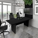 Ver imagem 1 de Mesa de Escritório e Painel de TV F5 Moderno sem Gavetas 200cm Preto F5 Office