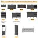 Ver imagem 7 de Armário de Cozinha Modulada Completa com Pia 313cm Milano Multimóveis MCR2394 Grafite/Creme