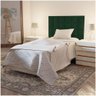 Cabeceira Quadrada Estofada Roma P02 100 Cm Solteiro Suede Cor Verde - 1