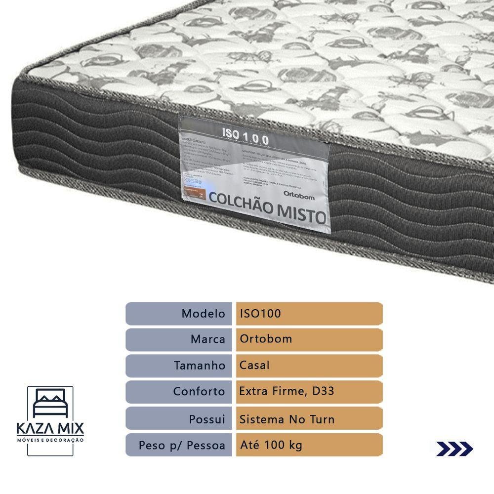 Cama Box Preto Iso100 Ortobom Casal D33 - 5