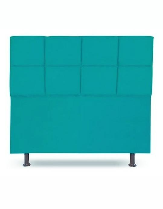 Cabeceira Cama Box Casal140cm Damares Suede Turquesa - Ruotolo Decor - 1