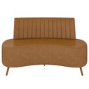 Ver mais imagens de Sofá 2 Lugares para Sala Living 135cm Pés Palito Tamar K04 Sintético Caramelo - Mpozenato