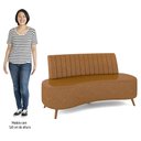 Ver imagem 5 de Sofá 2 Lugares para Sala Living 135cm Pés Palito Tamar K04 Sintético Caramelo - Mpozenato
