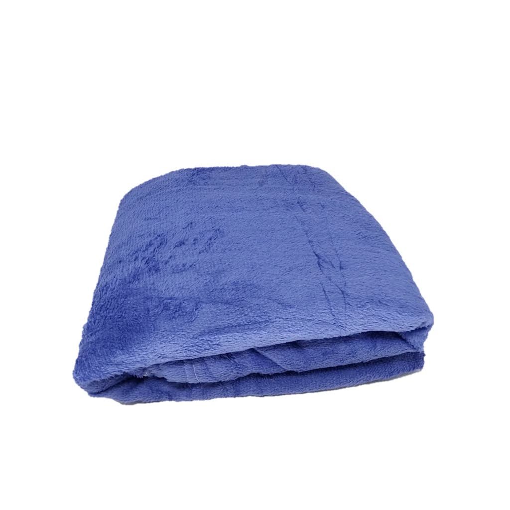 Manta Leve de Microfibra Casal Dyuri Lisa 1,80m x 2,00m:Azul Jeans