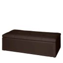 Ver imagem 3 de Kit Cabeceira Cama Box King com Recamier Bau Damares 195cm Corino Marrom - Ruotolo Decor