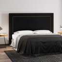 Ver imagem 2 de Cabeceira Cama Box Casal Queen 160cm Mali P02 Veludo Preto - Mpozenato