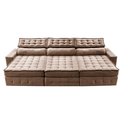 Ver imagem 5 de Sofá Retrátil e Reclinável 3,55m Cama inBox Big Puffer com SoftGel D40 Velupluma Castor