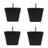 Kit 4 Pés para Sofa Rack Estofados Modelo Cadency Preto Trapézio Alt 6 Cm - 1