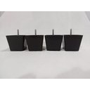 Ver imagem 5 de Kit 4 Pés para Sofa Rack Estofados Modelo Cadency Preto Trapézio Alt 6 Cm