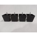Ver imagem 3 de Kit 4 Pés para Sofa Rack Estofados Modelo Cadency Preto Trapézio Alt 6 Cm