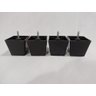 Kit 4 Pés para Sofa Rack Estofados Modelo Cadency Preto Trapézio Alt 6 Cm - 3