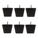 Ver imagem 6 de Kit 4 Pés para Sofa Rack Estofados Modelo Cadency Preto Trapézio Alt 6 Cm