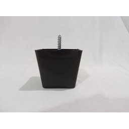 Kit 4 Pés para Sofa Rack Estofados Modelo Cadency Preto Trapézio Alt 6 Cm - 4