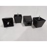 Kit 4 Pés para Sofa Rack Estofados Modelo Cadency Preto Trapézio Alt 6 Cm - 2