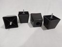 Ver imagem 2 de Kit 4 Pés para Sofa Rack Estofados Modelo Cadency Preto Trapézio Alt 6 Cm