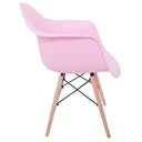 Ver imagem 3 de Kit 4 Cadeiras Melbourne Eiffel Charles Eames Base Madeira - Rosa - Factus