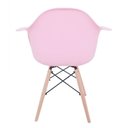 Ver imagem 4 de Kit 4 Cadeiras Melbourne Eiffel Charles Eames Base Madeira - Rosa - Factus