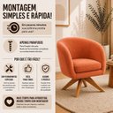 Ver imagem 5 de Kit com 02 Poltronas Afrodite Base Giratória Madeira Eucalipto