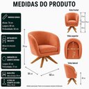 Ver imagem 4 de Kit com 02 Poltronas Afrodite Base Giratória Madeira Eucalipto