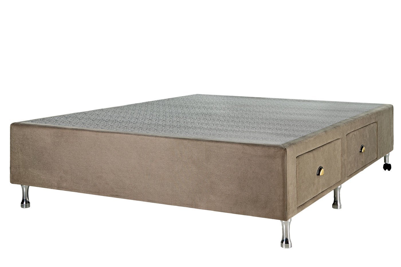 Box Base Para Colchão Casal Com Gavetas Suede 1,38 x 1,88 Kenko Premium Box Base para Colchão com Ga - 2