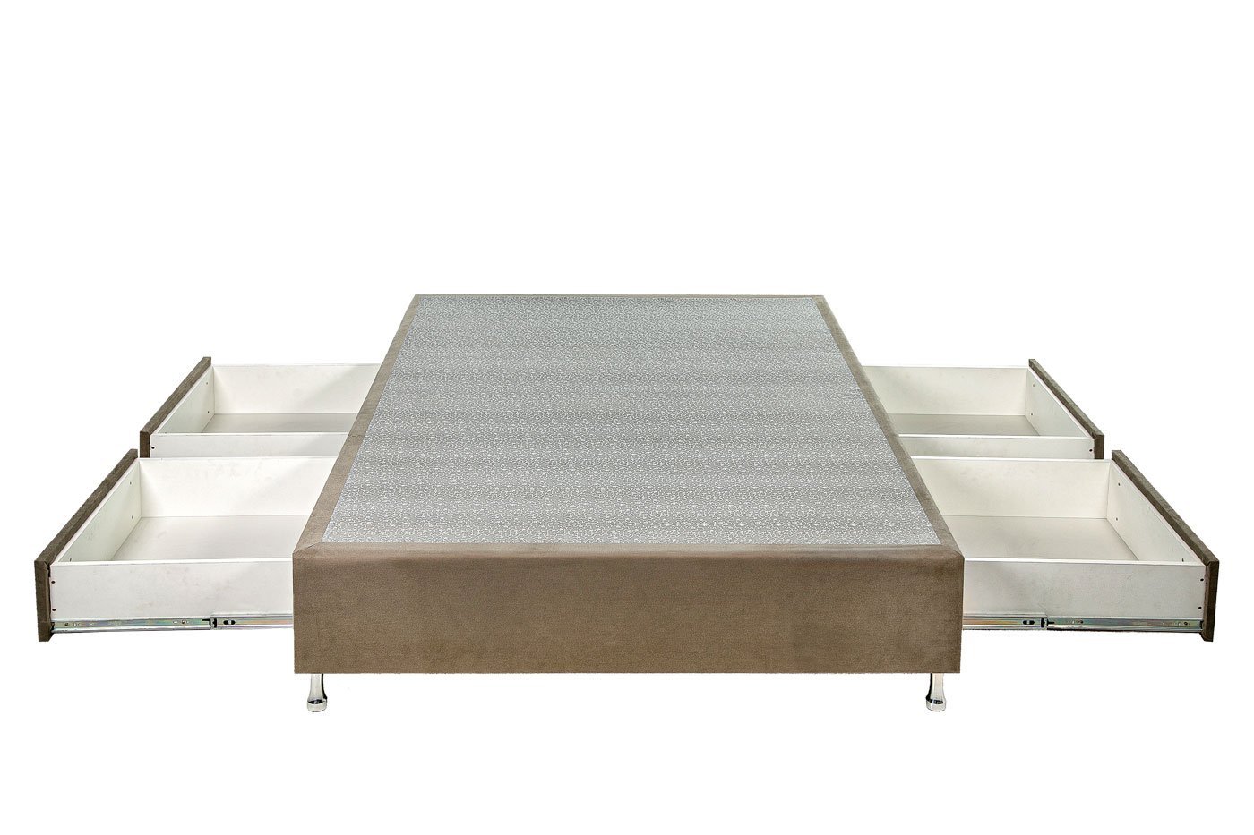Box Base Para Colchão Casal Com Gavetas Suede 1,38 x 1,88 Kenko Premium Box Base para Colchão com Ga - 4