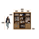Ver imagem 4 de Guarda Roupa Casal 6 Portas 8 Gavetas - New Vértice-cumaru - Móveis Novo Horizonte