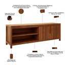 Ver imagem 5 de Rack para Sala de Estar TV 75 pol 180cm 2 Portas Madeira Maciça Dunia F06 Rústico Escuro - Lyam Deco