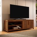 Ver imagem 3 de Rack para Sala de Estar TV 75 pol 180cm 2 Portas Madeira Maciça Dunia F06 Rústico Escuro - Lyam Deco